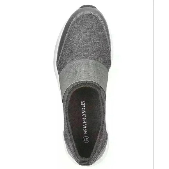 Heavenly Soles Slip On Silver Comfort Leisure Shoes WF060 Sz 10 US, 8 UK - Picture 4 of 4